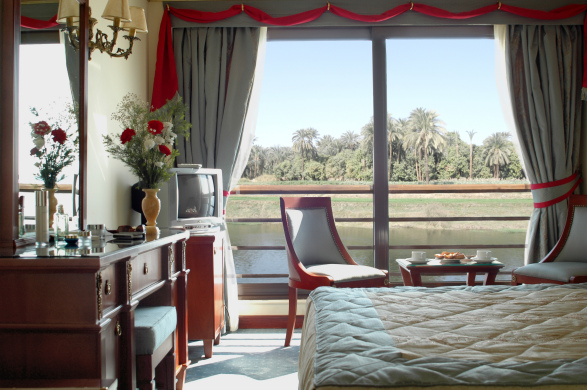 Las suites del MS Nile Dolphin superan cualquier espectativa MS NILE DOLPHIN BALCONY VERANDAH